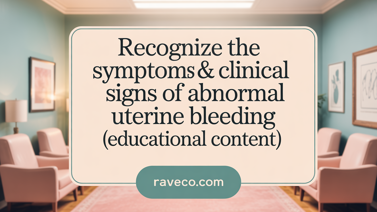 Recognize the Symptoms &amp; Clinical Signs of Abnormal Uterine Bleeding