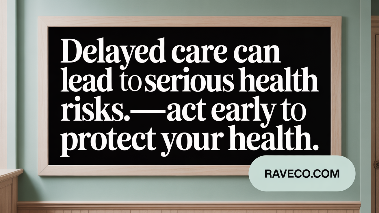 Delayed care can lead to serious health risks—act early to protect your health.