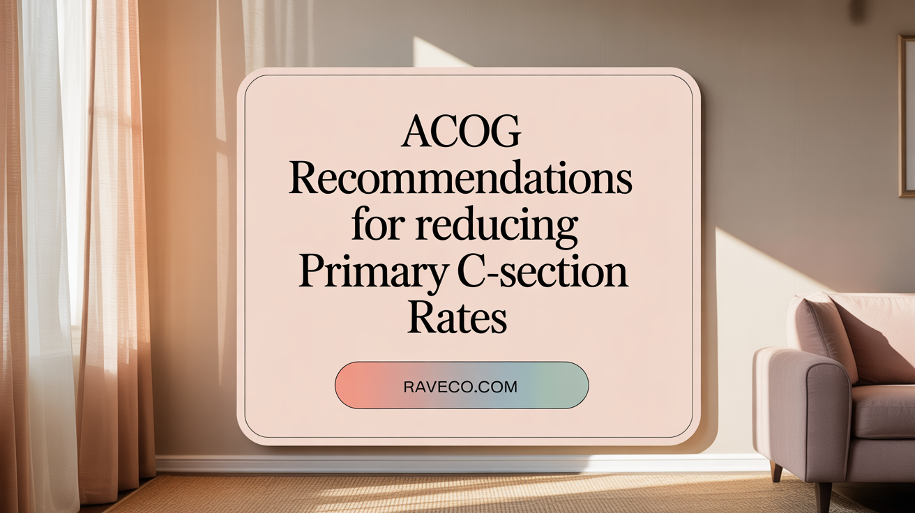 ACOG Recommendations for Reducing Primary C-Sections