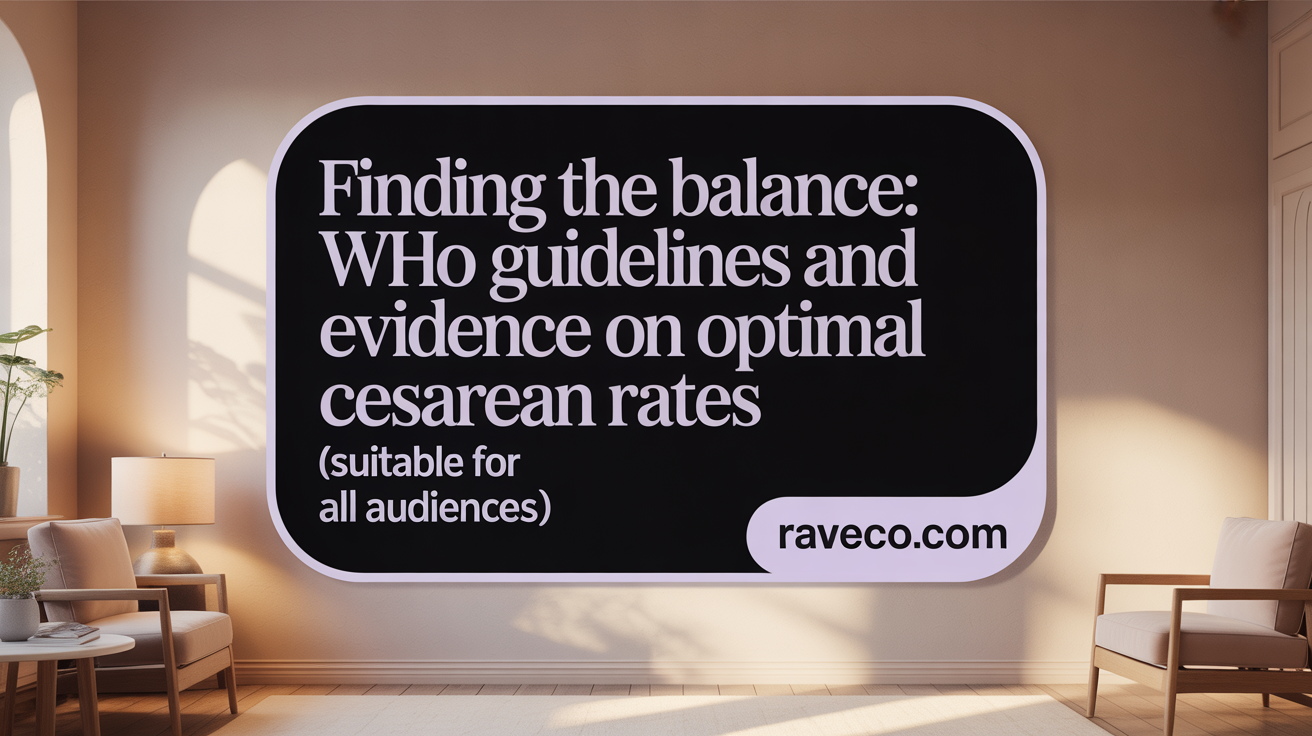 Finding the Balance: WHO Guidelines and Evidence on Optimal Cesarean Rates