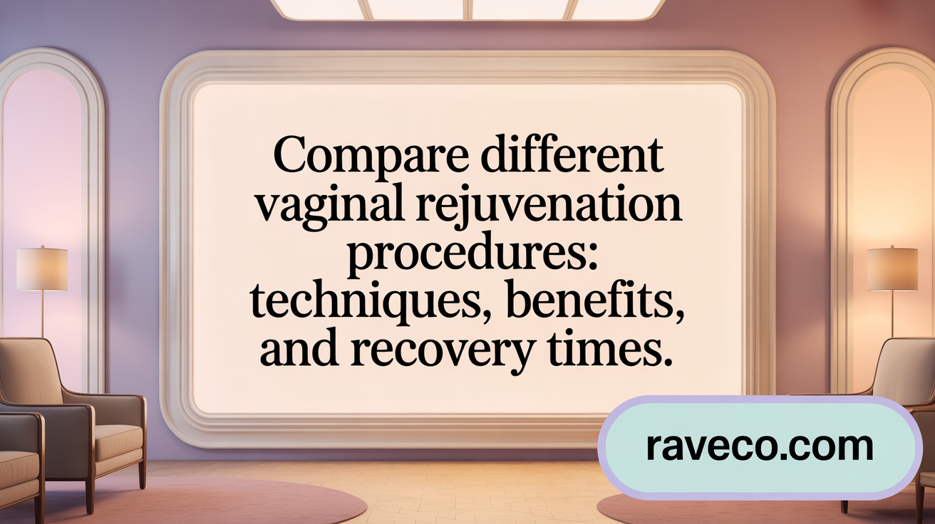 Compare surgical and non-surgical vaginal rejuvenation: techniques, benefits, and recovery times.