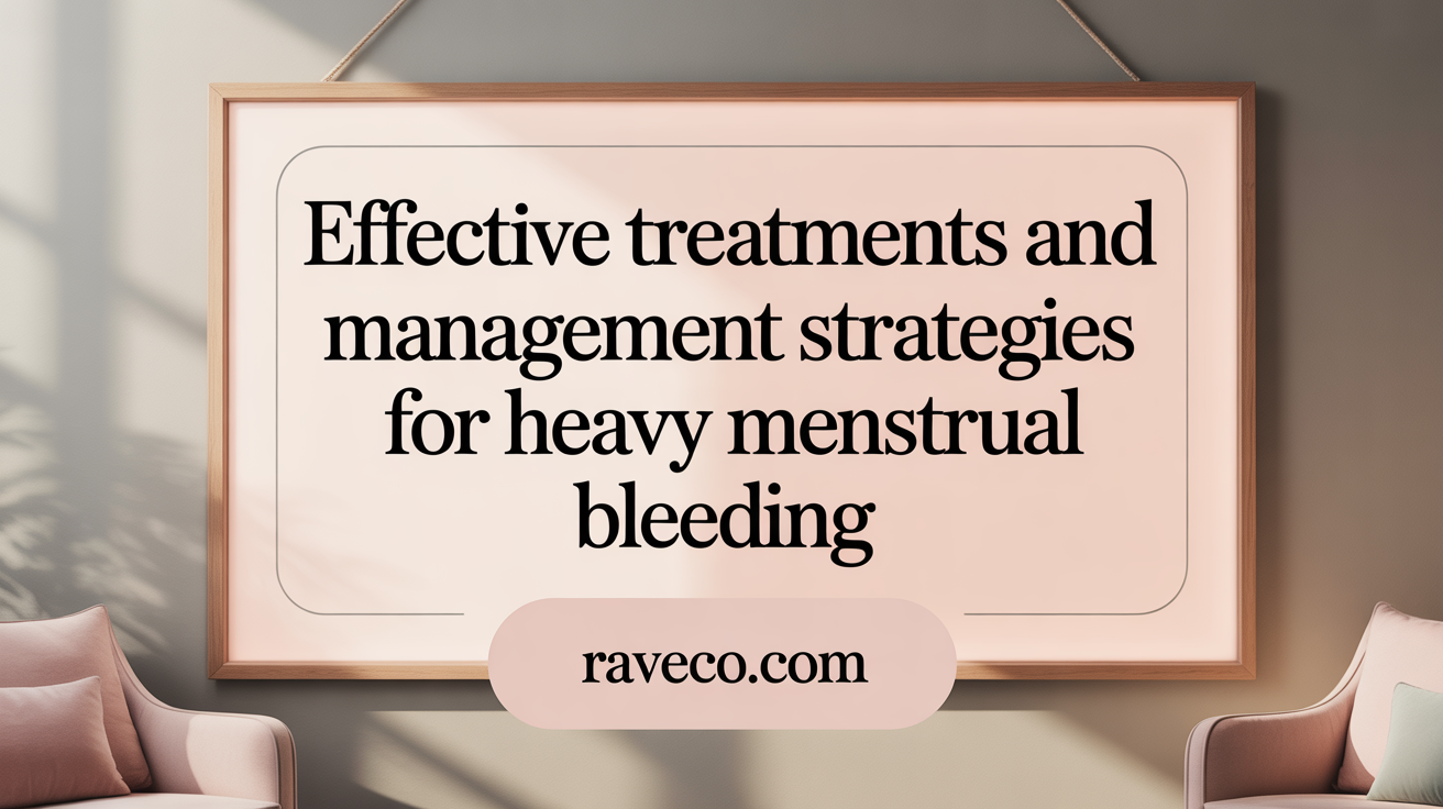 Effective Treatments and Management Strategies for Heavy Menstrual Bleeding