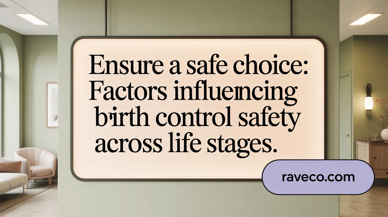 Ensure a safe choice: Factors influencing birth control safety across life stages.