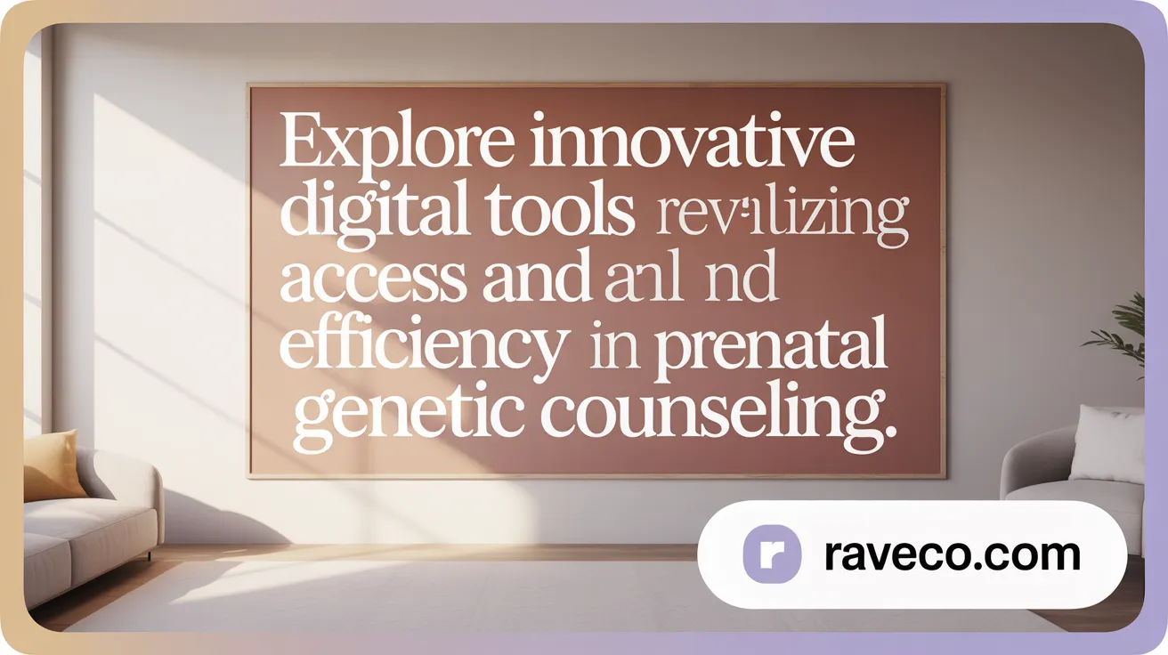 Explore innovative digital tools revolutionizing access and efficiency in prenatal genetic counseling.