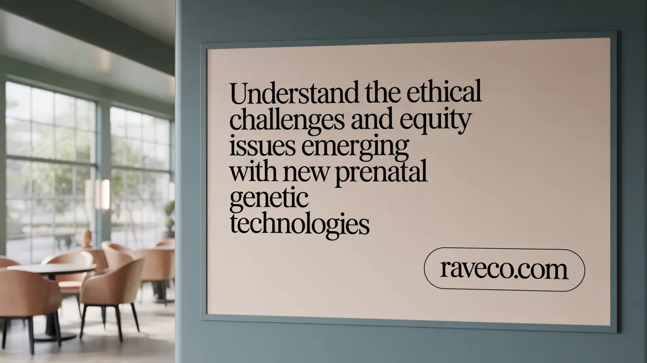 Understand the ethical challenges and equity issues emerging with new prenatal genetic technologies.