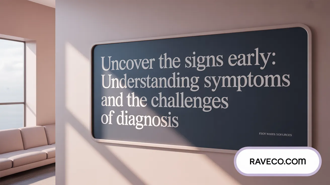 Uncover the signs early: Understanding symptoms and the challenges of diagnosis