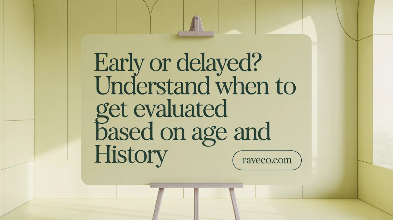 Early or Delayed? Understand When to Get Evaluated Based on Age and History