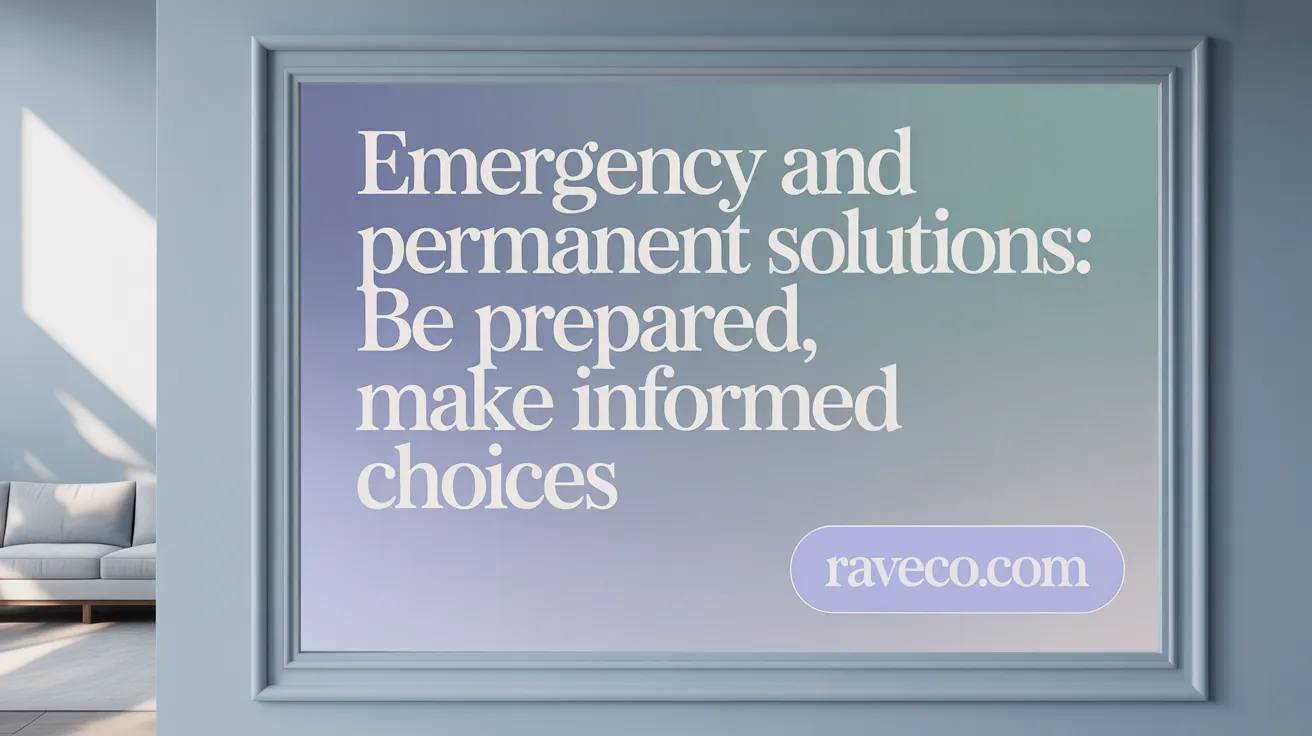Emergency and Permanent Solutions: Be Prepared, Make Informed Choices