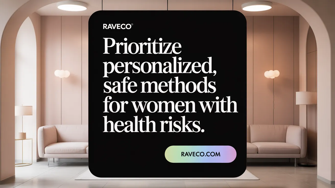 Prioritize personalized, safe methods for women with health risks.