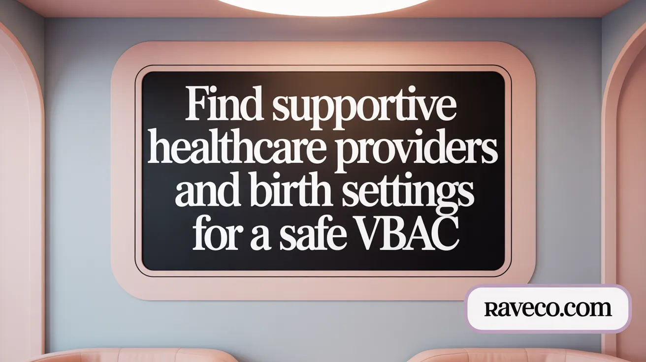 Find Supportive Healthcare Providers and Birth Settings for a Safe VBAC