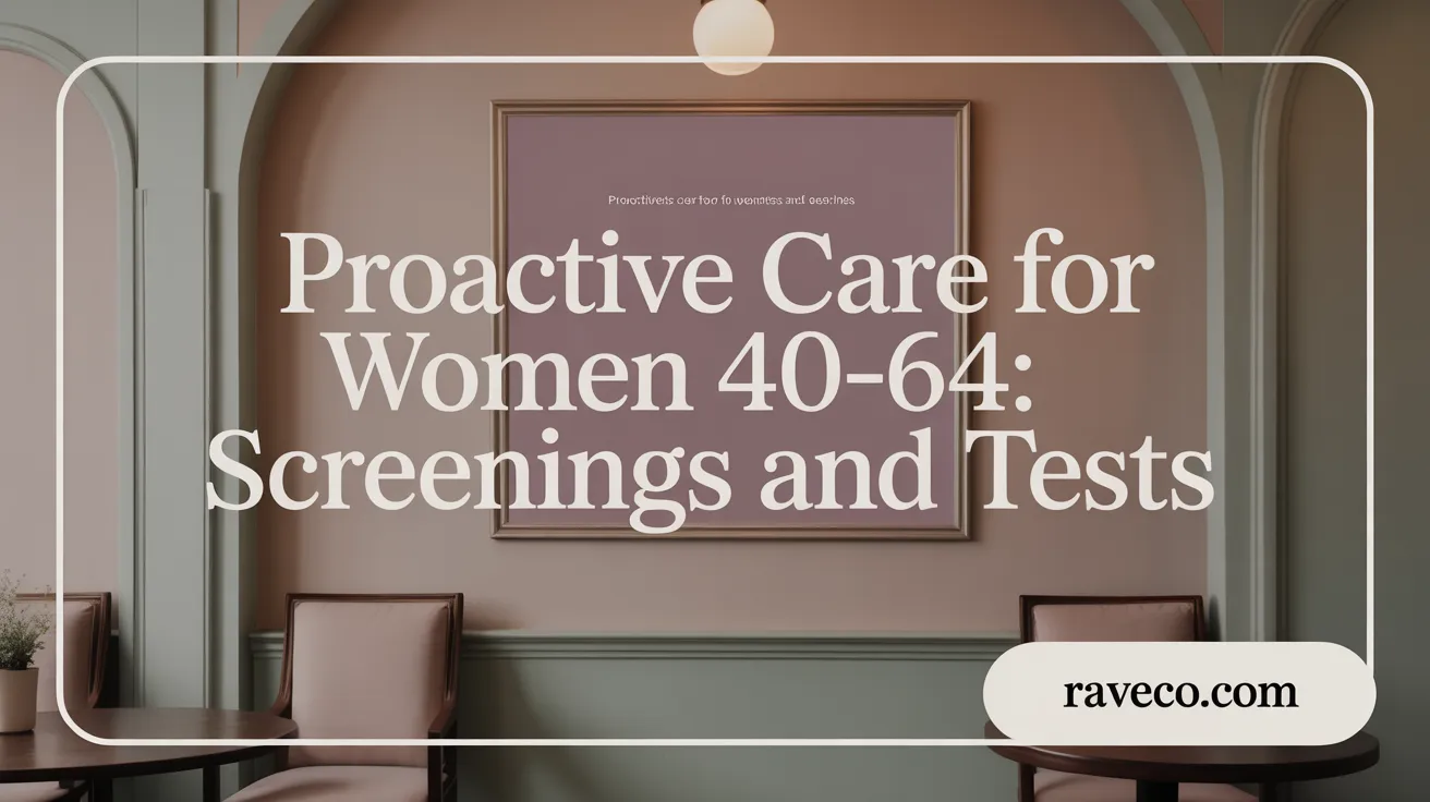 Proactive Care for Women 40-64: Screenings and Tests