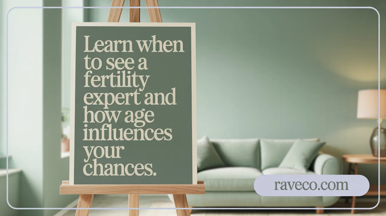 Learn when to see a fertility expert and how age influences your chances