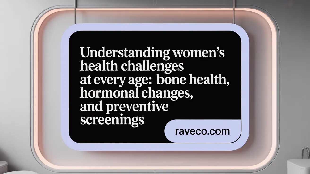 Understanding Women's Health Challenges at Every Age: Bone Health, Hormonal Changes, and Preventive Screenings