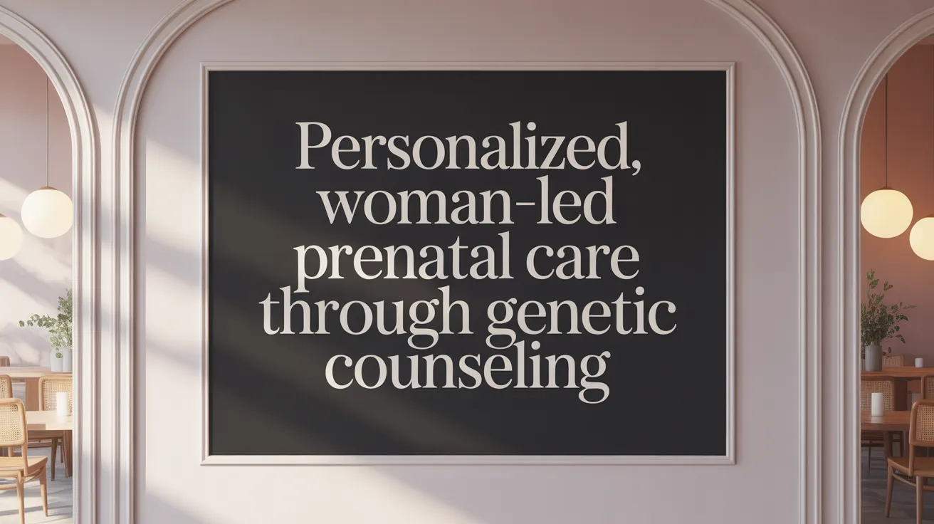 Personalized, Woman-Led Prenatal Care Through Genetic Counseling