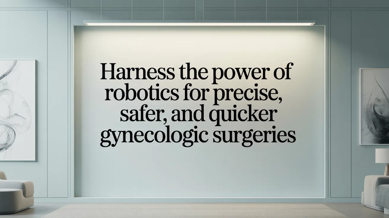 Harness the Power of Robotics for Precise, Safer, and Quicker Gynecologic Surgeries