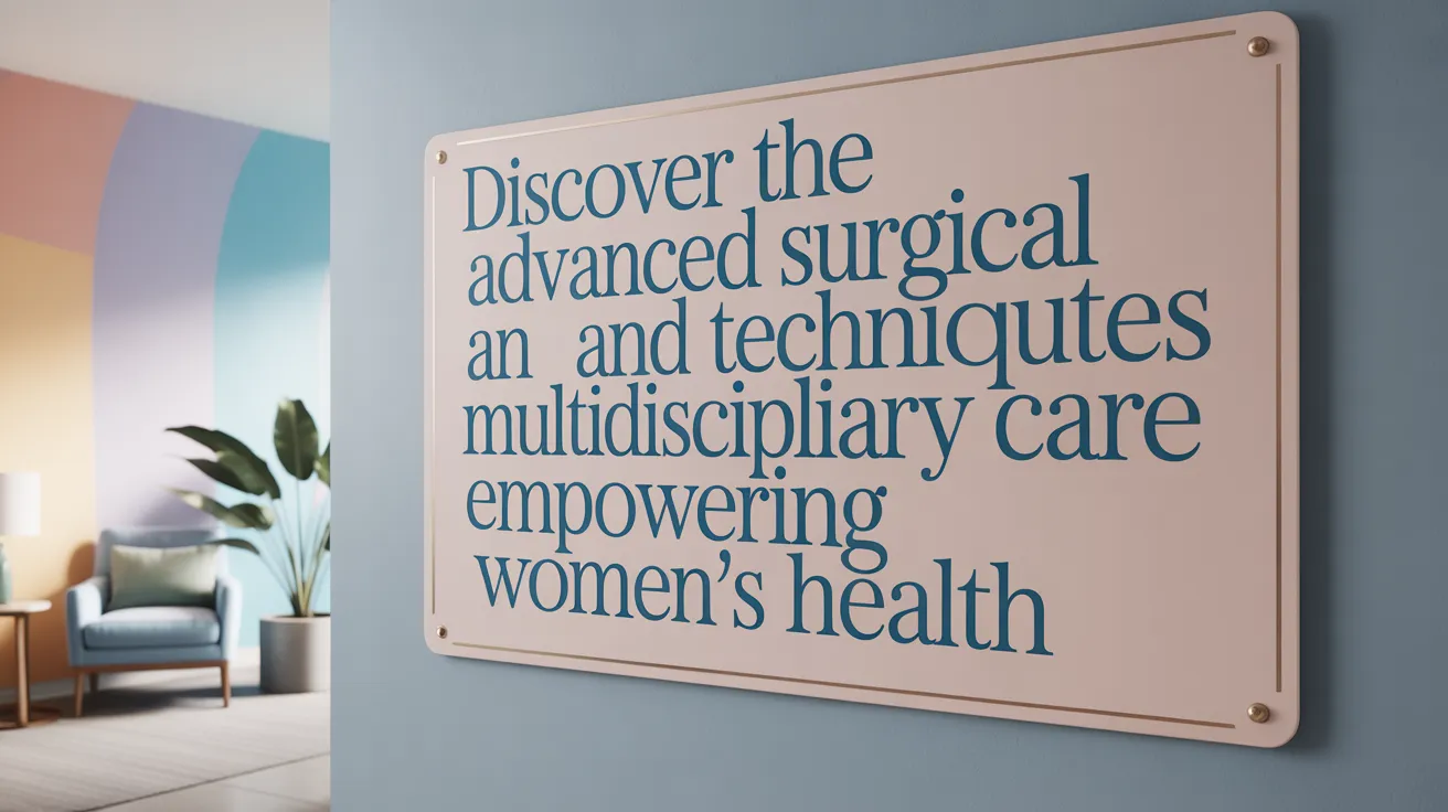 Discover the Advanced Surgical Techniques and Multidisciplinary Care Empowering Women's Health