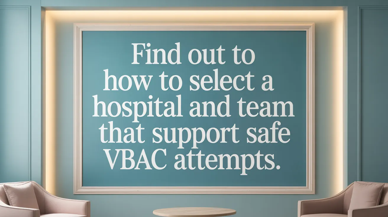 Find out how to select a hospital and team that support safe VBAC attempts.