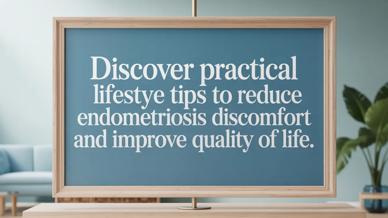 Discover practical lifestyle tips to reduce endometriosis discomfort and improve quality of life.
