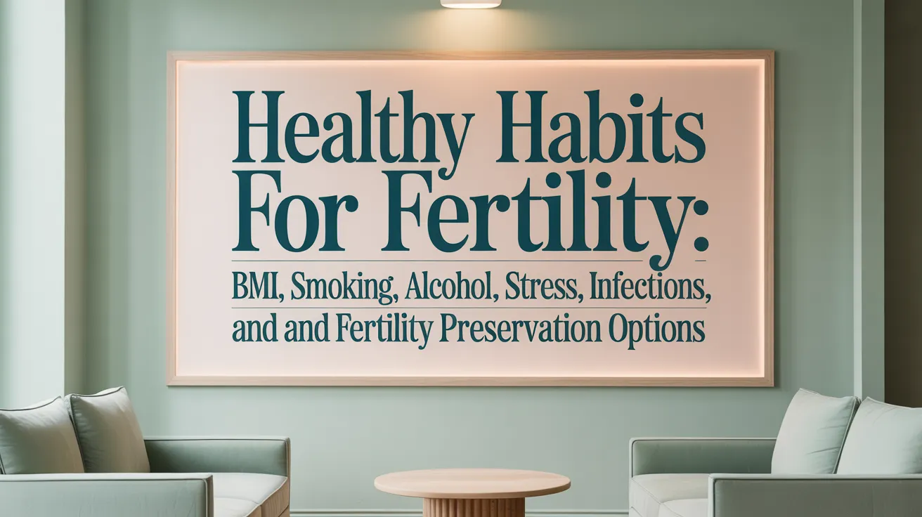 Healthy habits for fertility: BMI, smoking, alcohol, stress, infections, and fertility preservation options