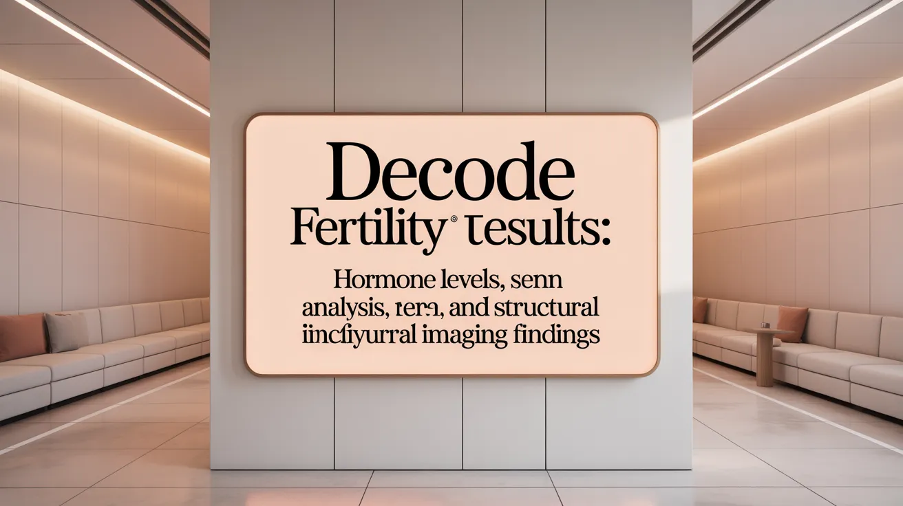Decode fertility test results: hormone levels, semen analysis, and structural imaging findings
