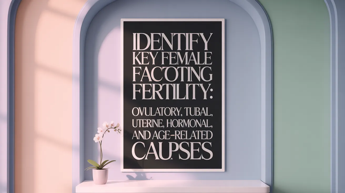 Identify key female factors affecting fertility: ovulatory, tubal, uterine, hormonal, and age-related causes