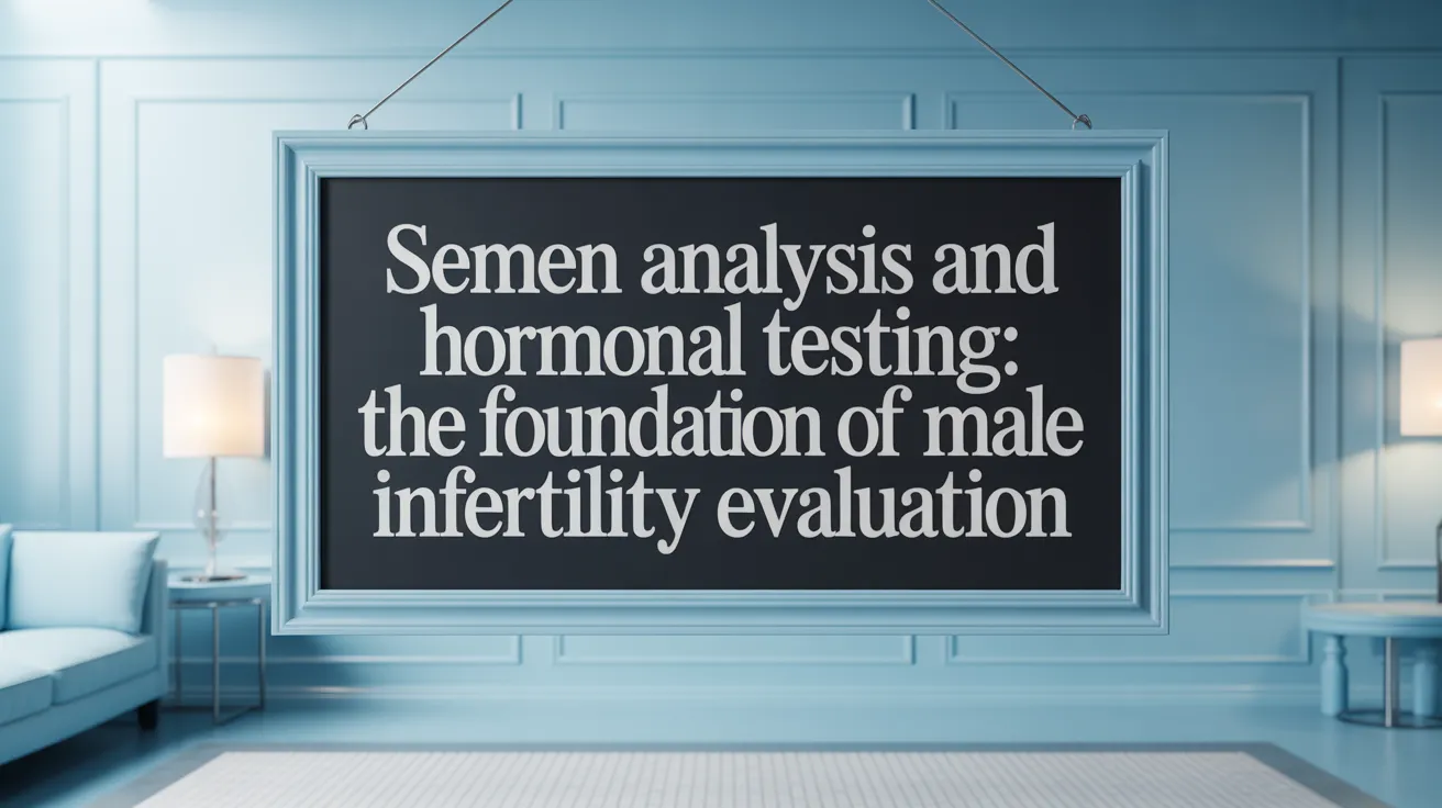 Semen analysis and hormonal testing: the foundation of male infertility evaluation