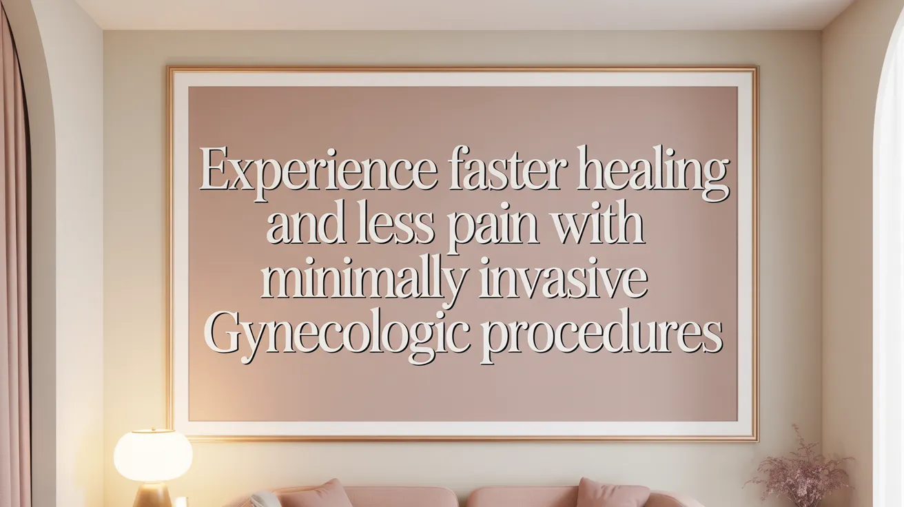 Experience Faster Healing and Less Pain with Minimally Invasive Gynecologic Procedures