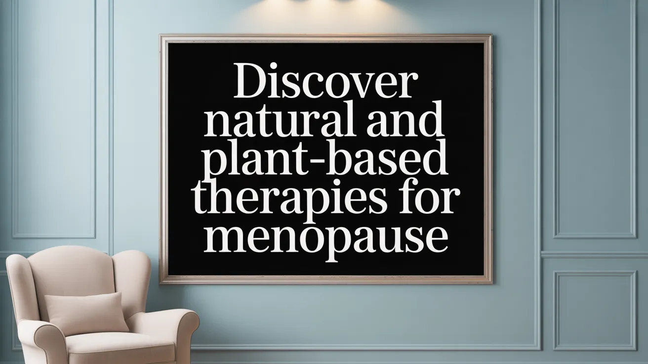 Discover Natural and Plant-Based Therapies for Menopause