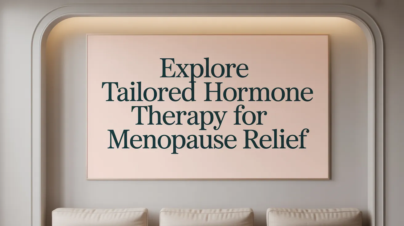 Explore Tailored Hormone Therapy for Menopause Relief