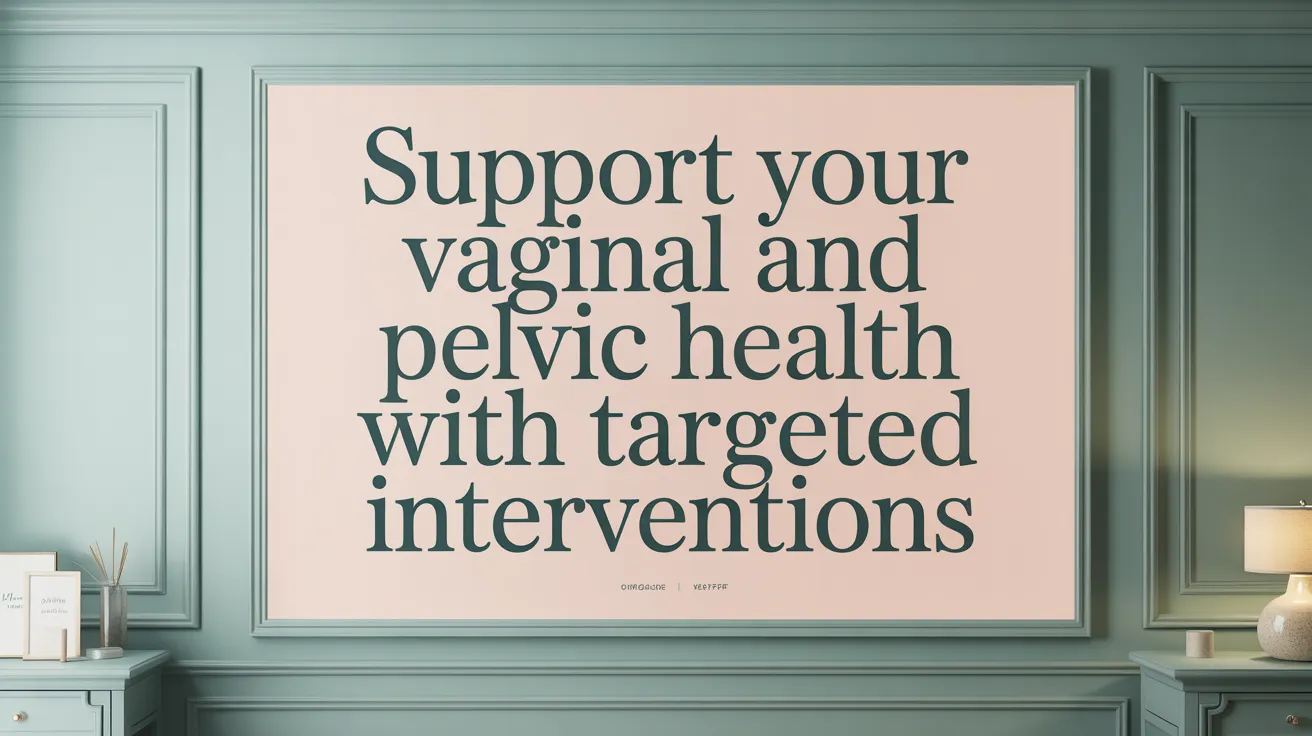 Support Your Vaginal and Pelvic Health with Targeted Interventions