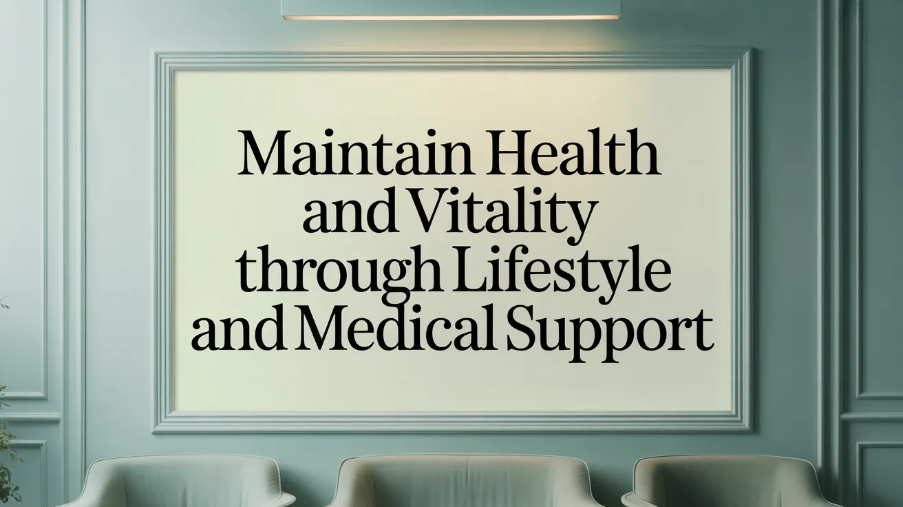 Maintain Health and Vitality Through Lifestyle and Medical Support