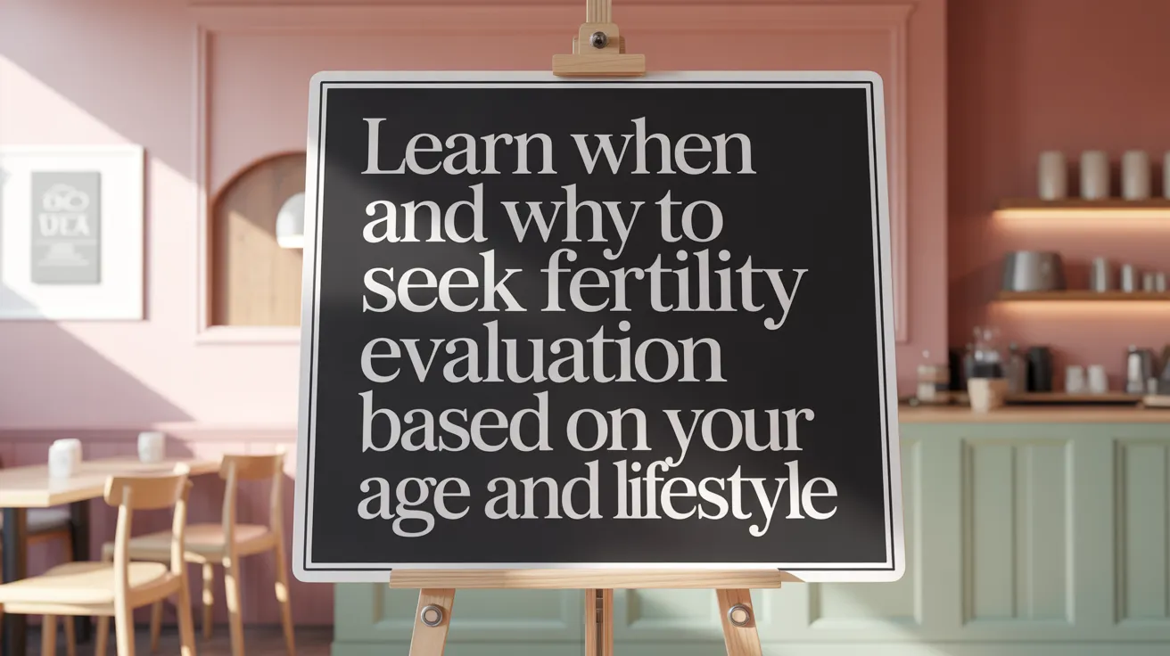 Learn When and Why to Seek Fertility Evaluation Based on Your Age and Lifestyle