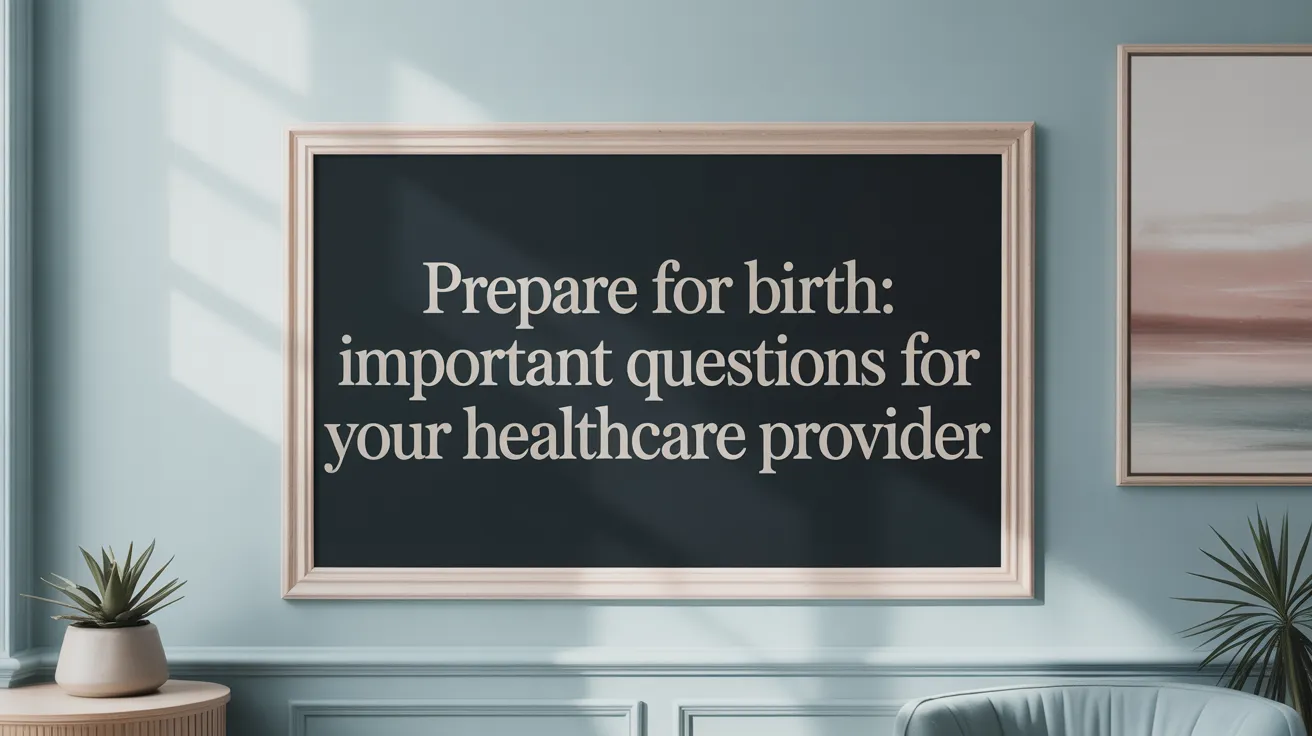 Prepare for Birth: Important Questions for Your Healthcare Provider