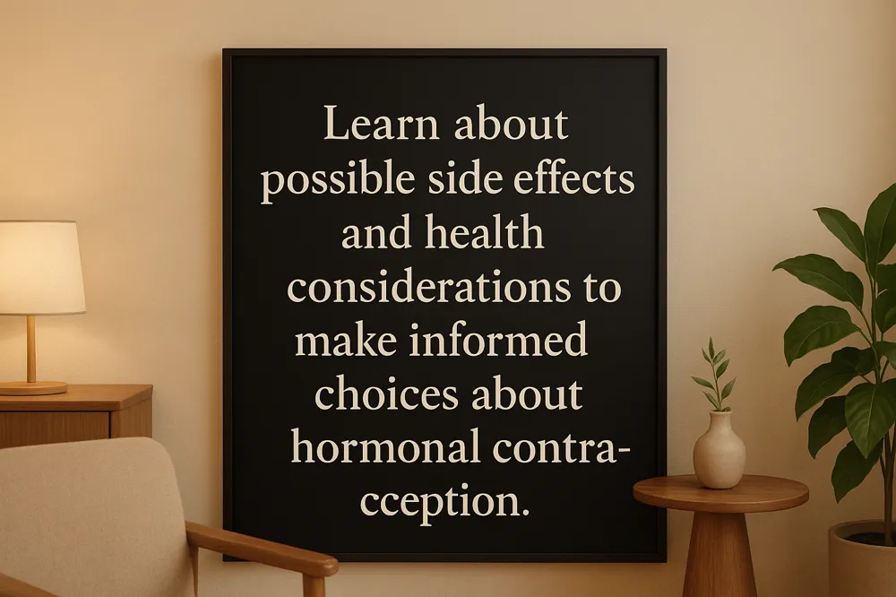 Learn about possible side effects and health considerations to make informed choices about hormonal contraception.