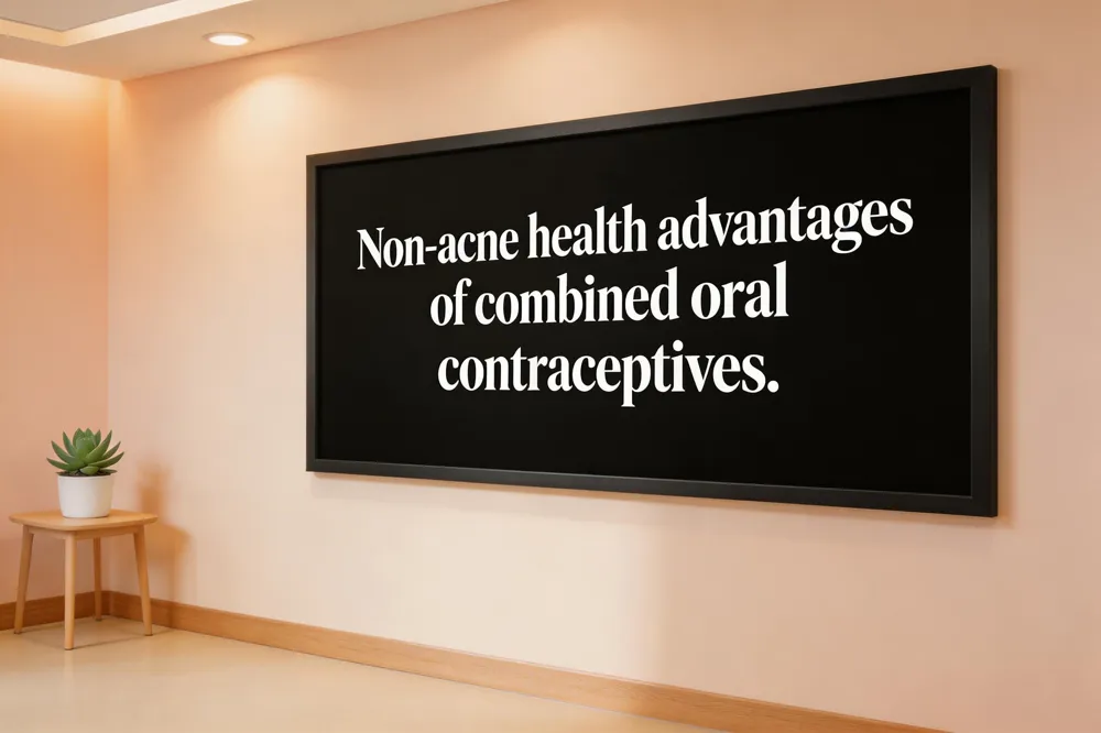 Non‑acne health advantages of combined oral contraceptives.