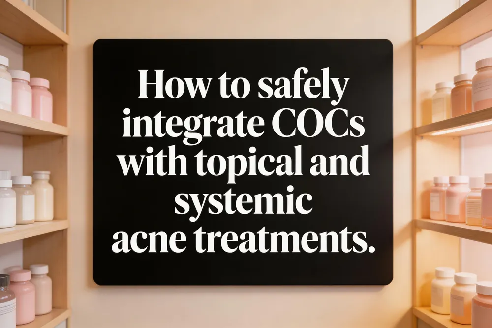 How to safely integrate COCs with topical and systemic acne treatments.