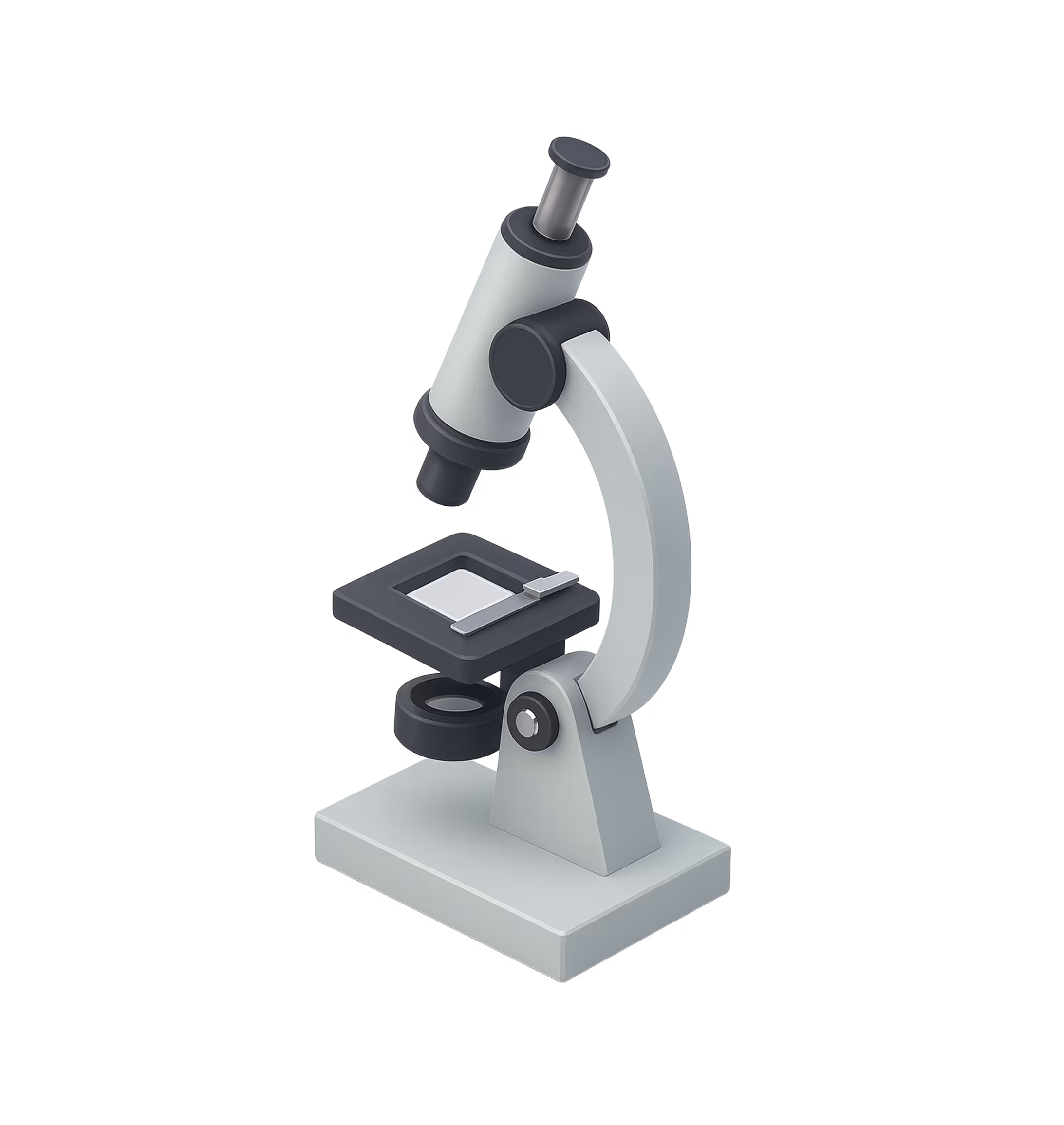 Microscope symbolizing STEM education, biology research and scientific discovery