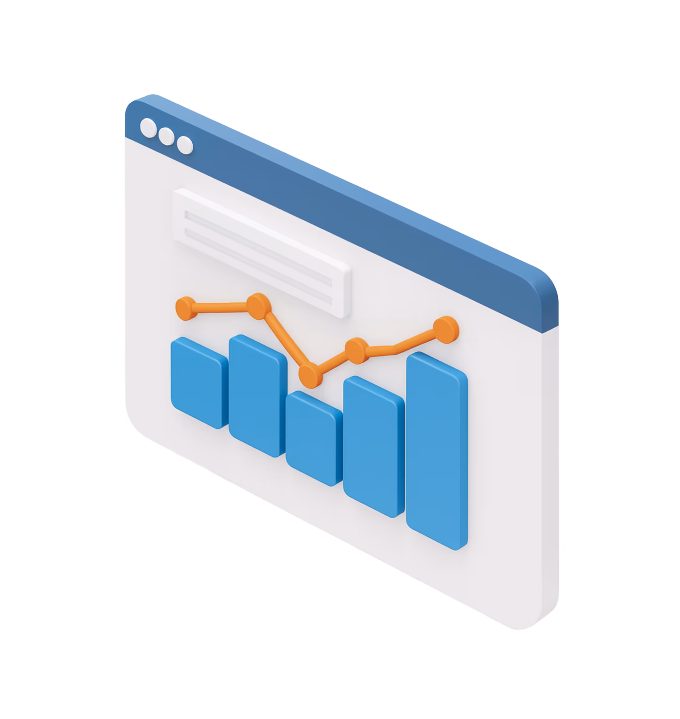 Data analytics dashboard with bar chart and line graph representing STEM and technology learning