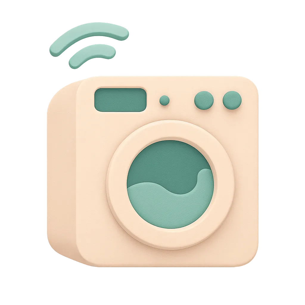Flat design of a building with a gear icon representing business settings or configuration.