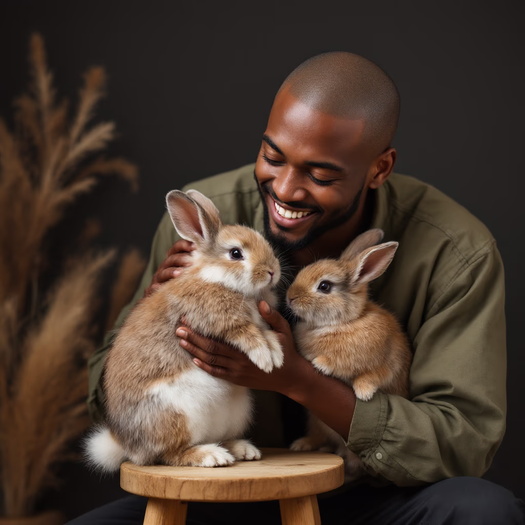 [headshot] image of a customer interacting with their pet (for a pet store)