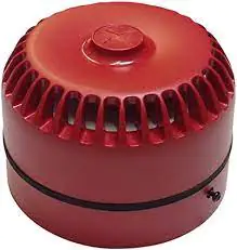 Sirene Roshni Eaton ROLP-R-S-3 vermelha base baixa para incêndio