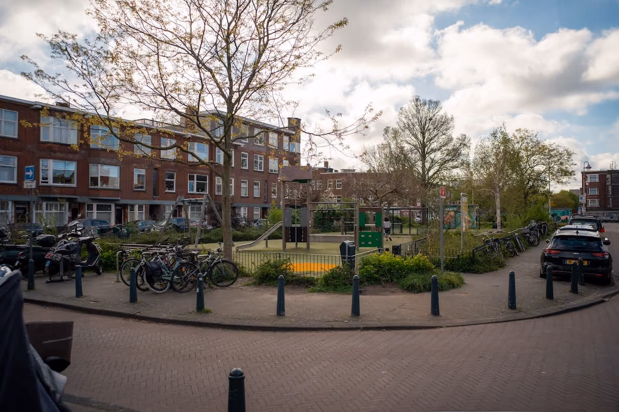 Playground on the Abrikozenstraat in the Vruchtenbuurt Den Haag