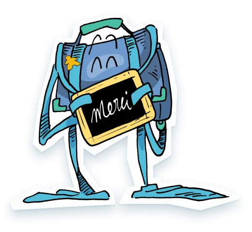 Illustration du Cartable qui dit merci