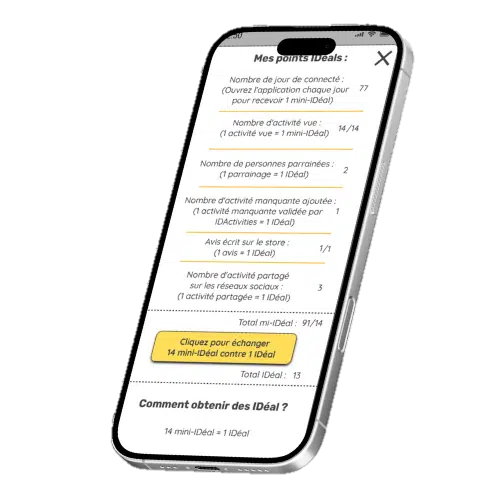 Image montrant l'écran de l'application permettant de gagner des points de fidélité