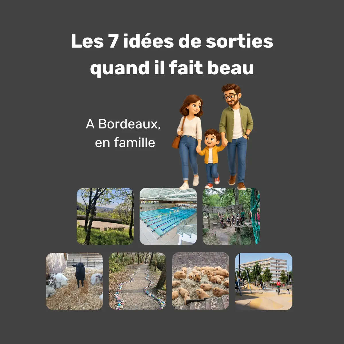 famille profitant d’une sortie en plein air à Bordeaux