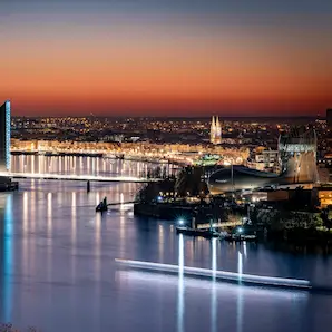 vue gratuite sur Bordeaux depuis le belvédère du Parc de l’Ermitage à Lormont