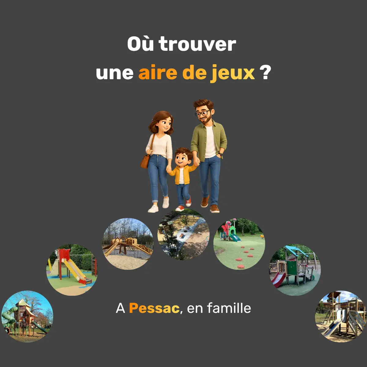 aire de jeux à Pessac pour une sortie avec des enfants