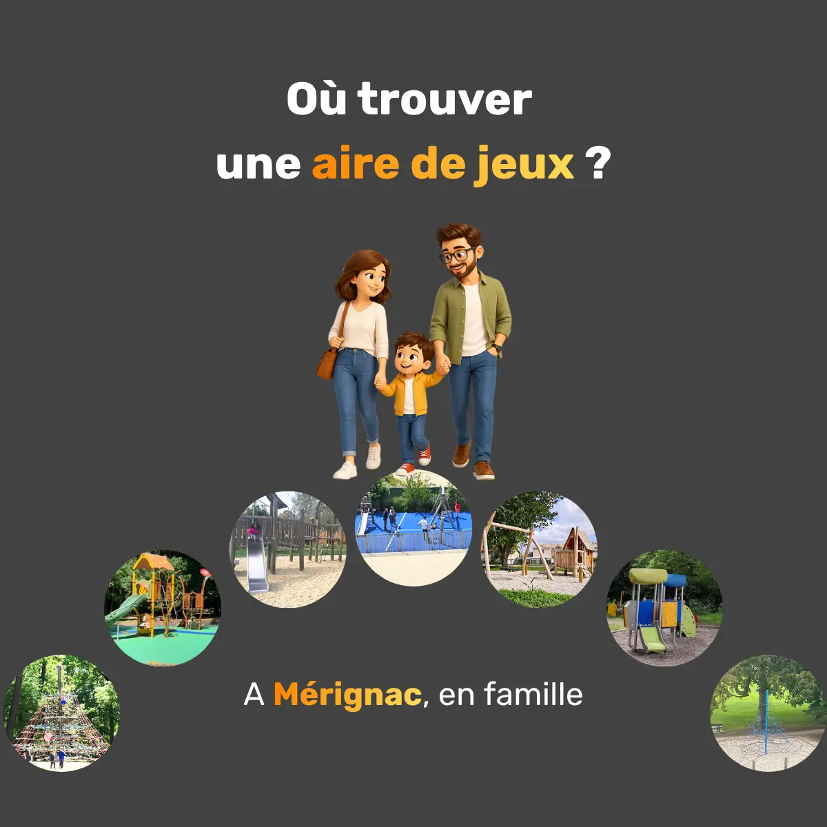 aire de jeux à Mérignac pour une sortie avec des enfants