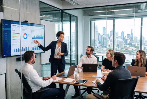 IT management consultant team discussion
