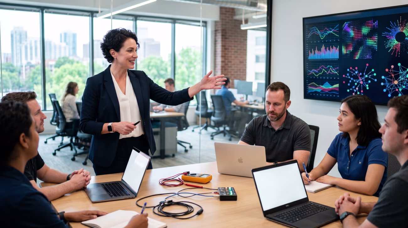 IT management consulting team meeting